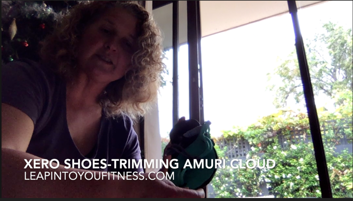 Trimming straps on Xero Shoes Amuri Cloud